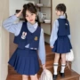 新款女童儿童学院风连衣裙