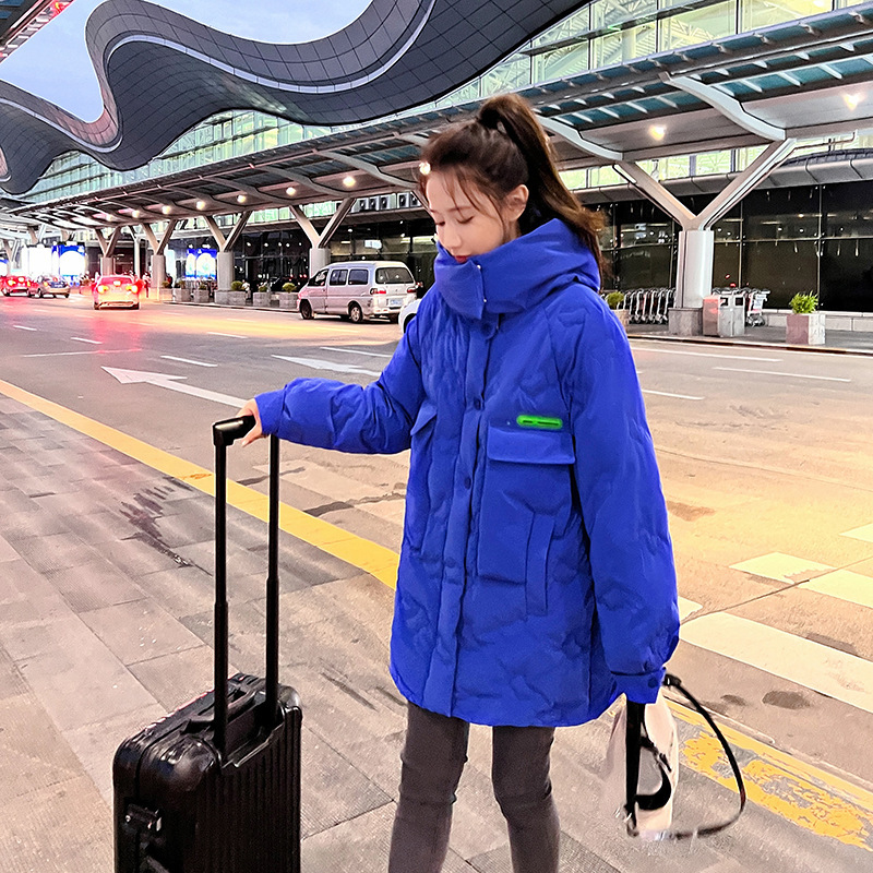 2025冬季新款韩版宽松羽绒棉服女斜挎包休闲连帽加厚棉衣女士外套|undefined