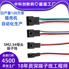 SM2.54母头端子线对插公母端子玩具连接线空中对接SM红黑端子线束