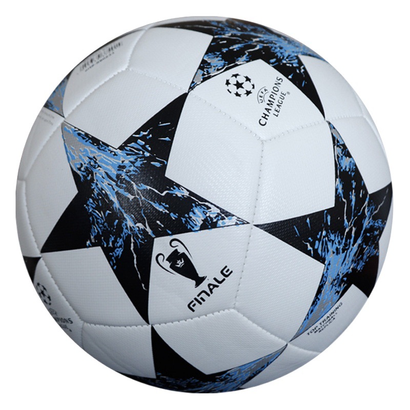 Torneo de la Liga de Campeones Fútbol cosido a mano pu4 No. 5 Fabricantes de fútbol al por mayor y comercio exterior emitido por Shallow Blue Star