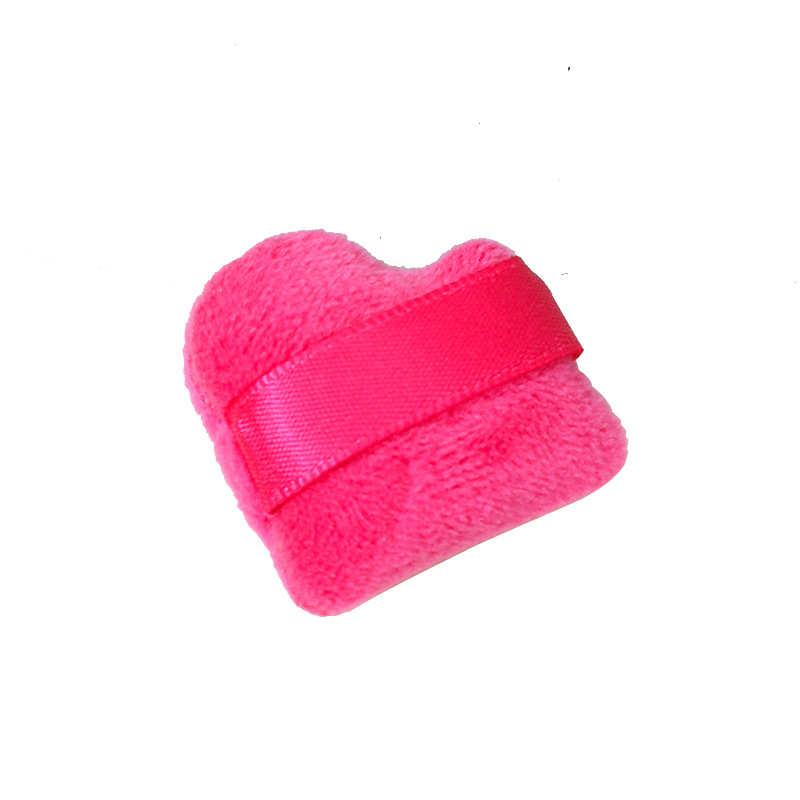 Personalizada inclinada polvo de dedo flocado suave polvo de polvo de polvo de maquillaje suave no comer polvo esponja cojín de pulgar