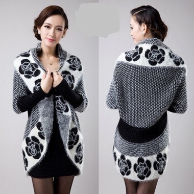 2024 Autumn and Winter Fashion New Chunky Knit Sweater Batwing Sleeve Cardigan Loose Shawl Women's Thickened Coat 2024 Autumn and Winter Fashion New Chunky Knit Sweater Batwing Sleeve Cardigan Loose Shawl Women's Thickened Coat