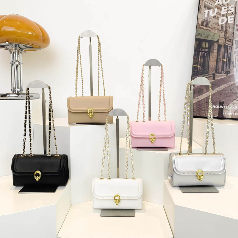 Cataramă cu lanț, ocazional, crossbody cu umăr, personalitate, culoare solidă, simplu 2024, frumos, pătrat mic, pentru femei_voghion.com