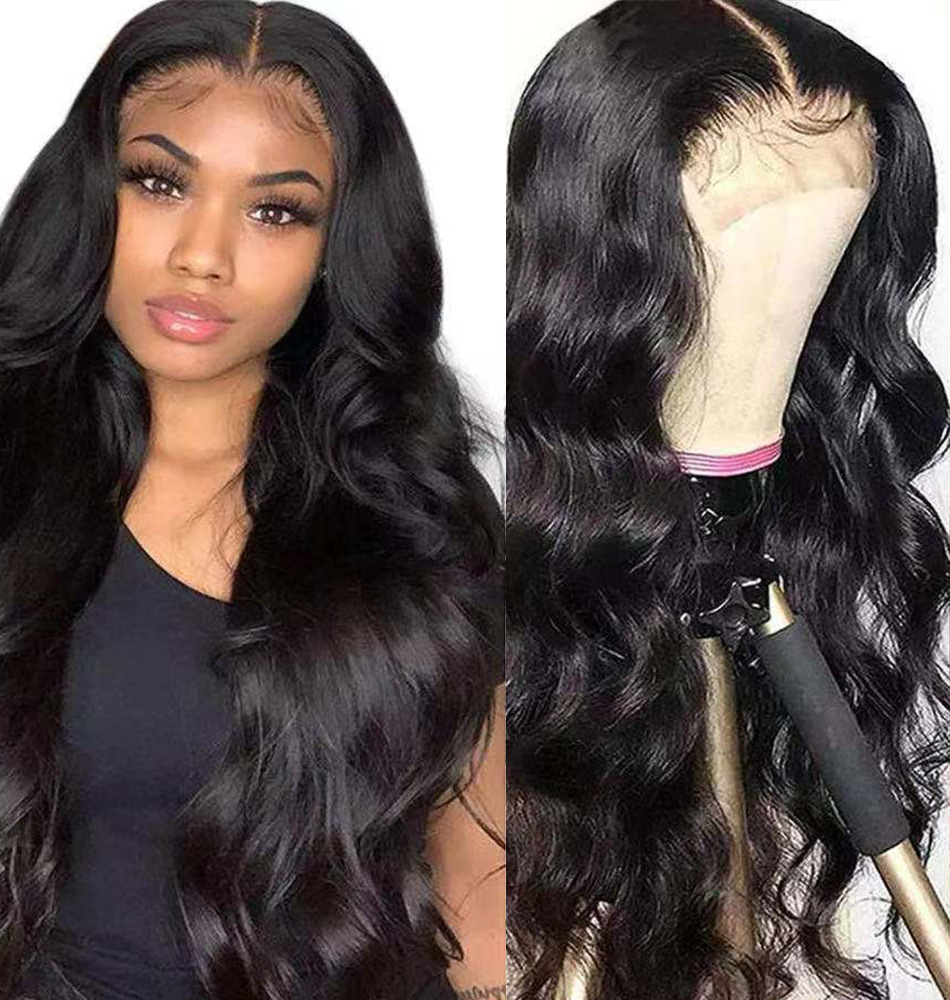 Transfronterizo nueva moda europea y americana de fibra química sombrero negro de las mujeres de longitud media Pelo Rizado de onda grande multi-color opcional