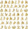 Dreadlocks, pendant, golden hair accessory, handle, bracelet, set with letters, handmade, 26 pieces