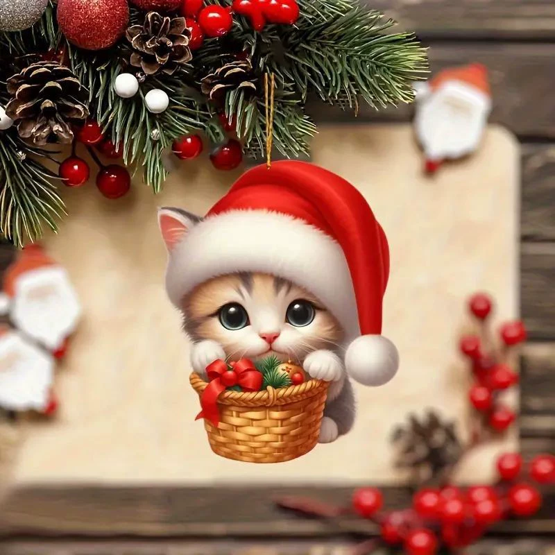 Amazon новый трансграничный акрилный самолет рождественский котенок подвеска автомобильная декоративная подвеска Акрил подвеска