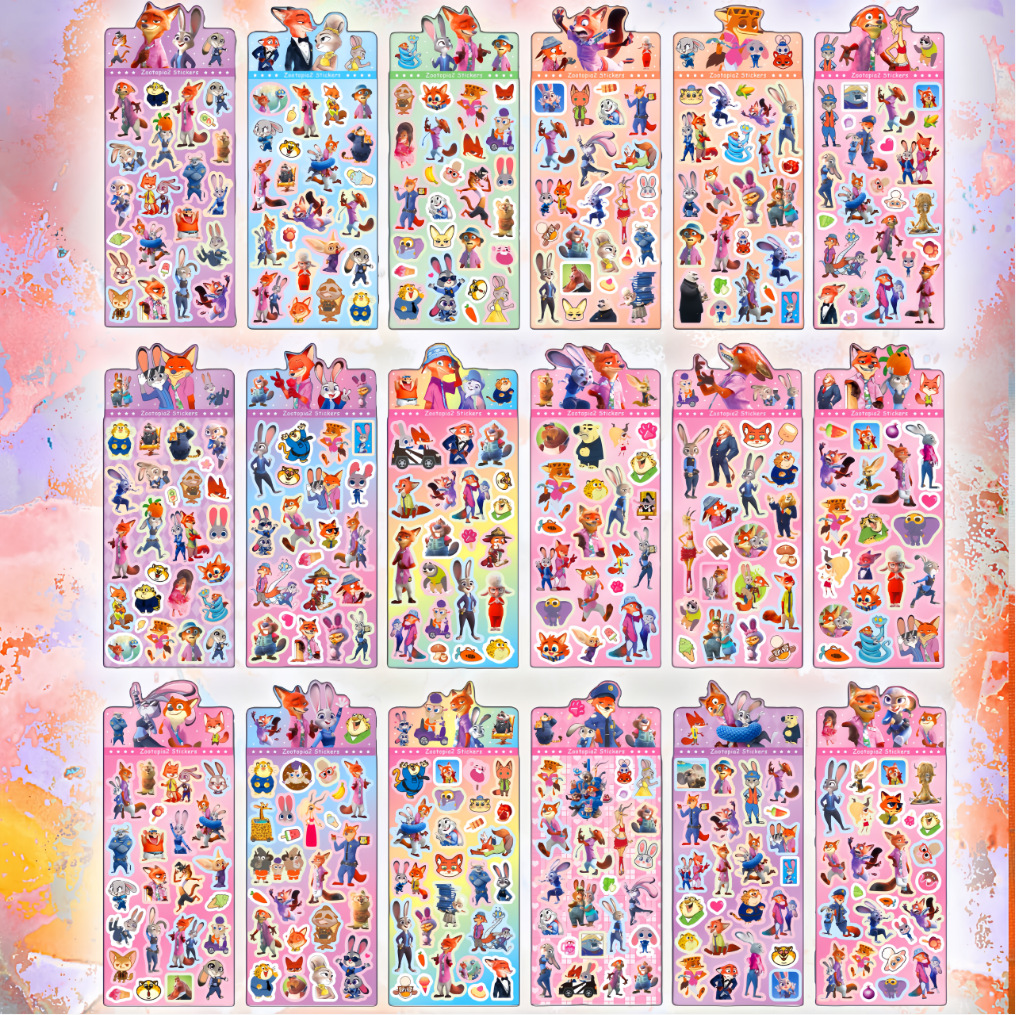 Cazadora de brujas pegatinas de tarjetas de alto valor de cara pegatinas de cuentas láser pegatinas de dibujos animados pegatinas de delfines de agua pegatinas de decoración DIY para niños