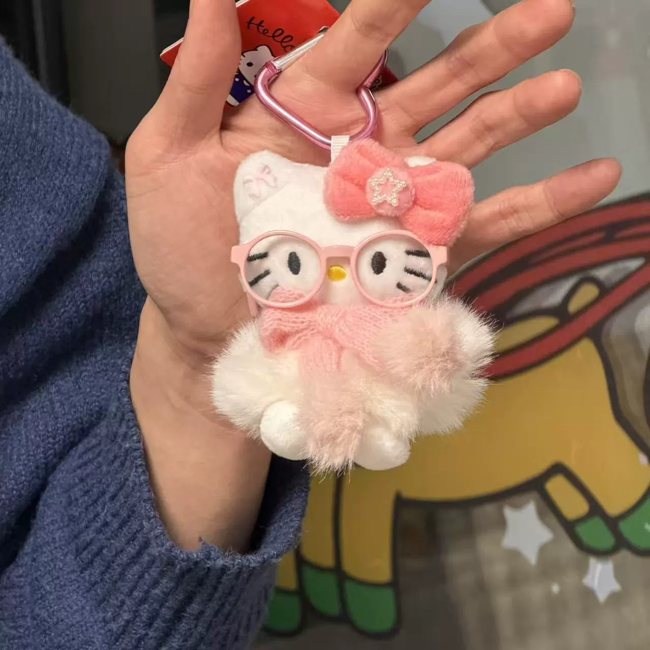 Плюшевый брелок-подвеска Hello Kitty, милый кукольный брелок для сумки, 11 см, легкий и прочный