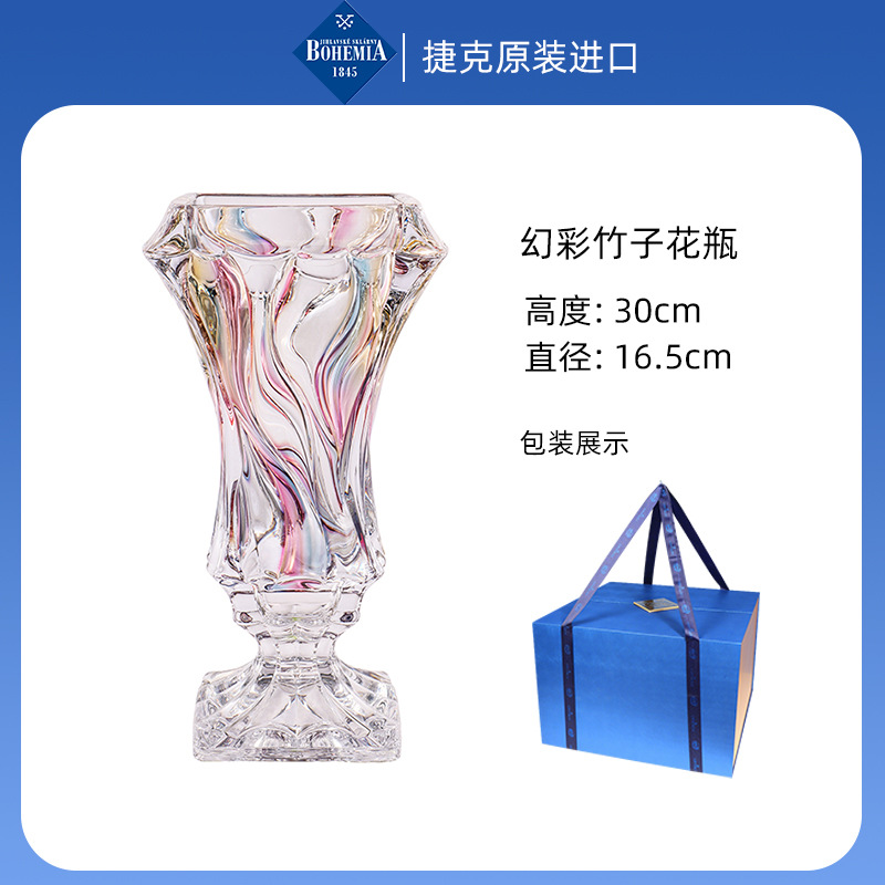 Checo importación BOHEMIA fantasía de cristal jarrón de cristal de flores de alta calidad decorativo creativo para el hogar regalos
