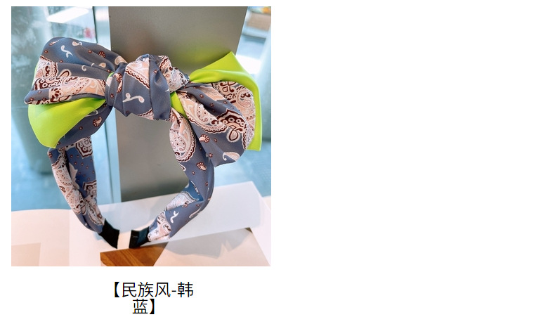 Korean Big Bow Contrast Color Macaron Headband display picture 23
