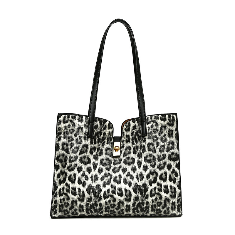 Cross-Border New Tote Bag 2026 Spring Large-Capacity Leopard Print Shoulder Bag Multi-Functional Handbag Underarm Commuter Bag Cross-Border New Tote Bag 2026 Spring Large-Capacity Leopard Print Shoulder Bag Multi-Functional Handbag Underarm Commuter Bag