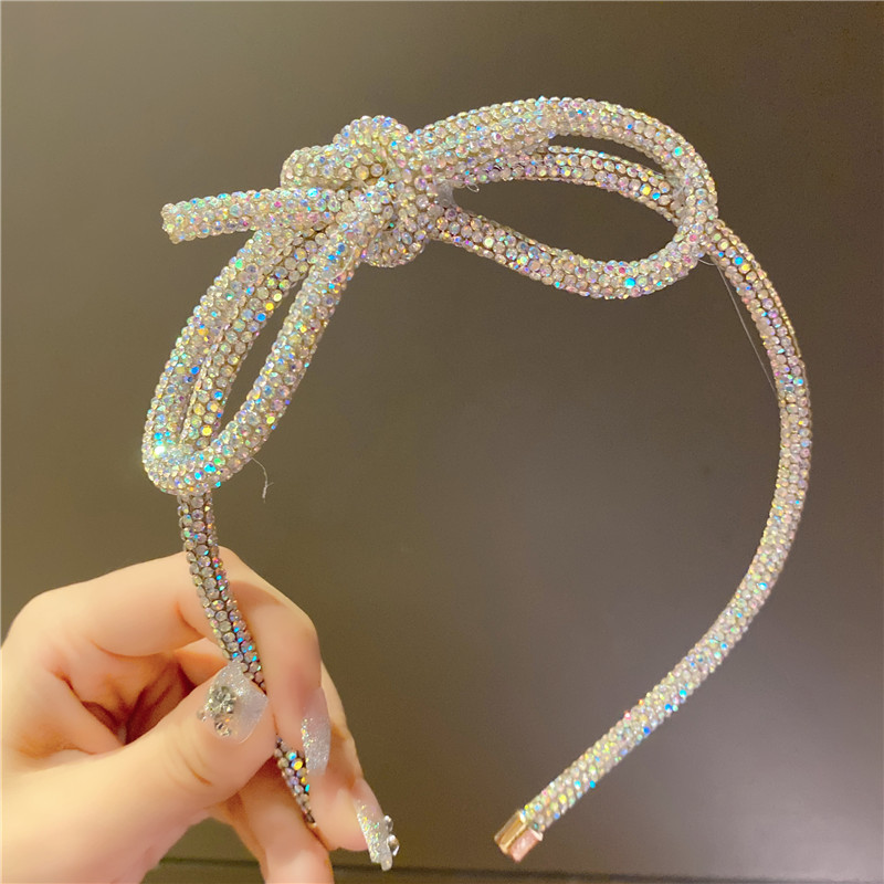 Women's Fairy Style Bow Knot Hot Drill Diamond Hair Band display picture 10