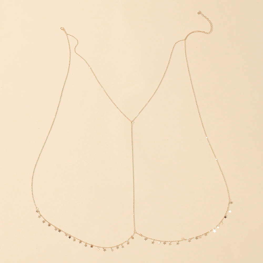 Крест-бикини European and American Body Chain Creative Personalised Pentagon Pentagon Женская талия цепь