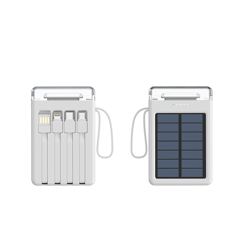 Fuente de alimentación móvil nueva energía solar al aire libre con cable de carga de 20000 mAh bolsa de capacidad ultra grande lámpara LED