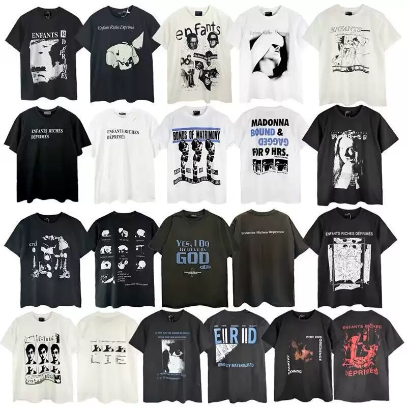 Erd Melancholic Rich Second-Generation American Fashion Export Trendy Brand Summer Short-Sleeved Loose T-Shirt Collection Wholesale Cross-Border Delivery