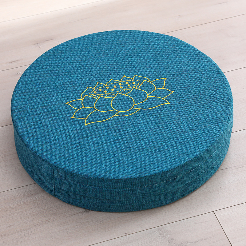 호수 블루 자수