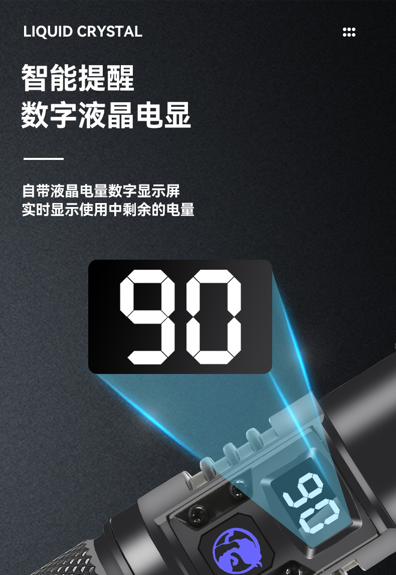 Cross-Border Electric Display Flashlight, Strong Light Laser Gun, Rechargeable, Portable, Long-Lasting, Ultra-Bright Emergency Long-Range Outdoor Lighting