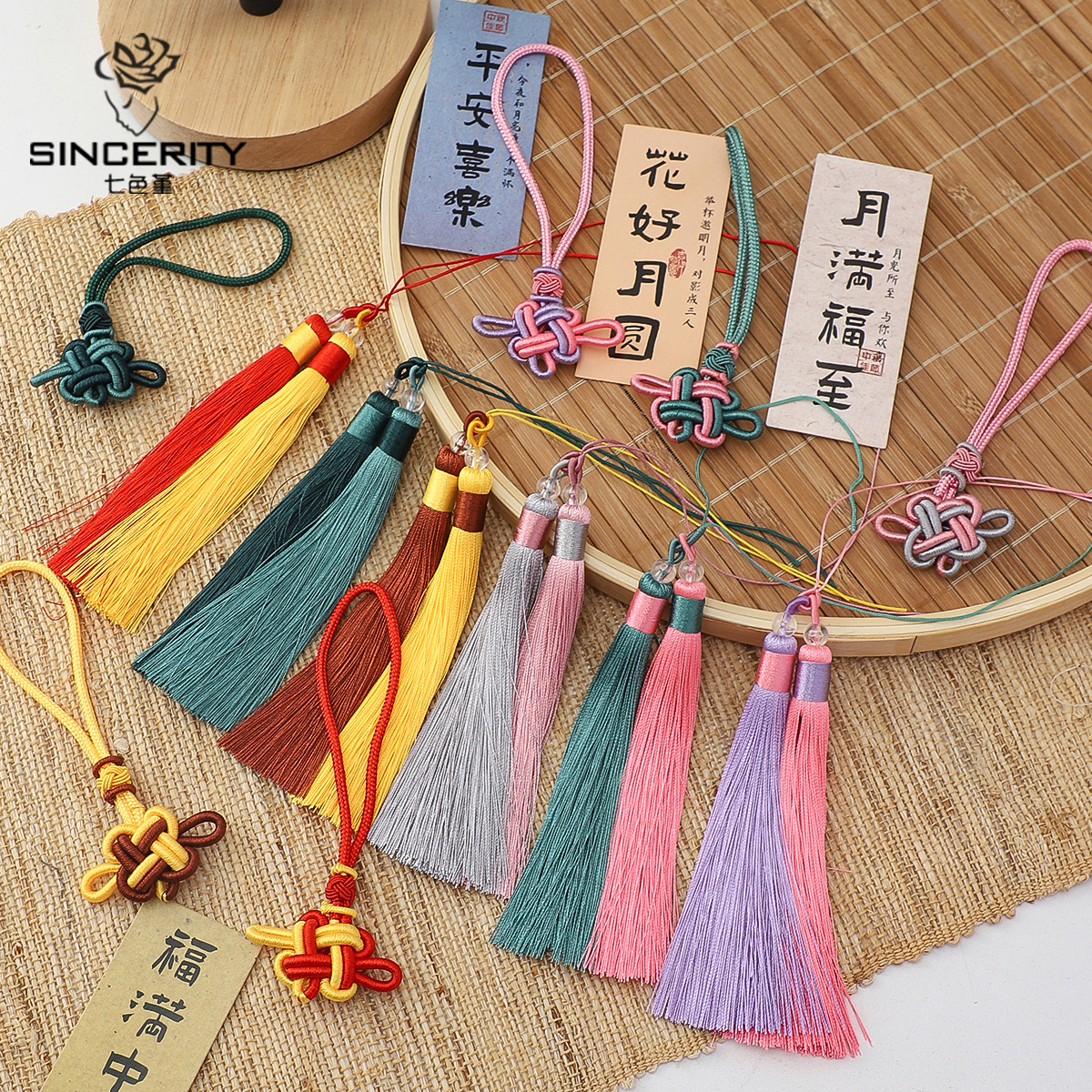 Nuevo Festival del Medio Otoño de dos colores colgante de bordas decoración caja de regalo embalaje de regalo DIY material florista