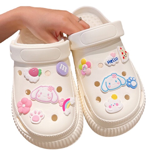 New cute three-dimensional head dog hole shoes shoe pattern DIY garden shoes detachable buckles all-match accessories buckles wholesale