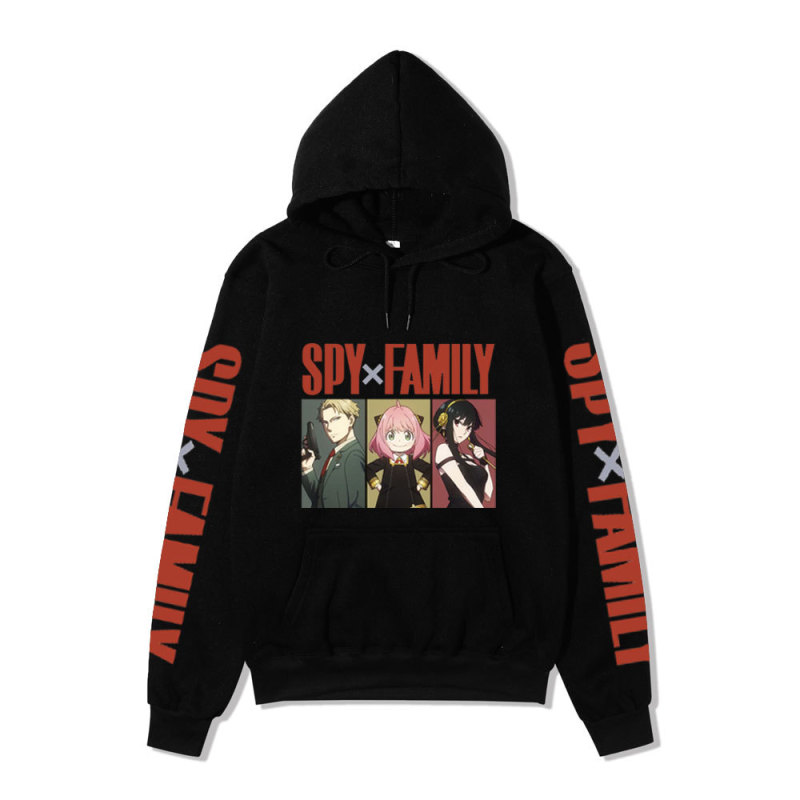 2022 Spring and Autumn New Spy X Family Spy play house printed hoodie plus velvet coat sweater top