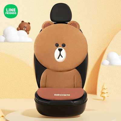 Seat cushion, seat cover Car Seat Cushion, Universal for All - brown-model-single-seat-plush-model