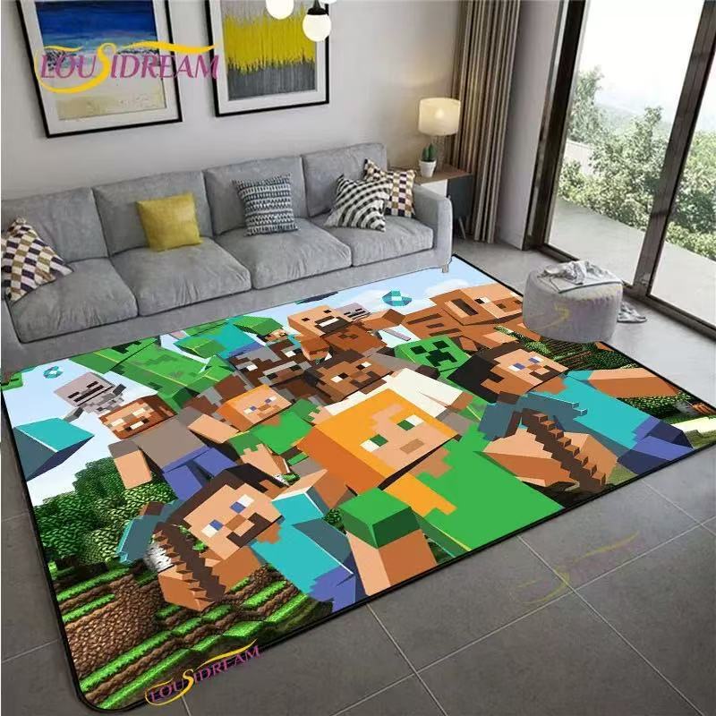Cross-Border Best-Selling Minecraft Crystal Velvet Carpet for Home Use, Living Room Sofa, Coffee Table, Large Carpet, Bedroom Bedside Rug Cross-Border Best-Selling Minecraft Crystal Velvet Carpet for Home Use, Living Room Sofa, Coffee Table, Large Carpet, Bedroom Bedside Rug