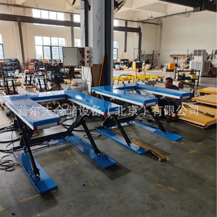 Non-standard and settable U-shaped ultra-low electro-hydraulic lifting and unloading platform elevator drum roller rotation and turnover