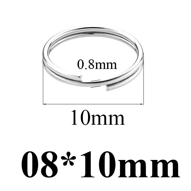 Anillo de caballo de doble anillo de acero inoxidable llave accesorios de joyería de bricolaje mini anillo de conexión de llavero anillo de doble capa anillo doble impermeable