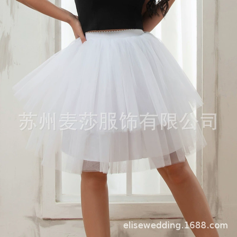 Юбка из сетки, 60 см, 4 слоя, юбка-пачка, короткая юбка из тюля, юбка-тортик, юбка из тюля в балетном стиле, эксклюзивно на Amazon Cross-border.