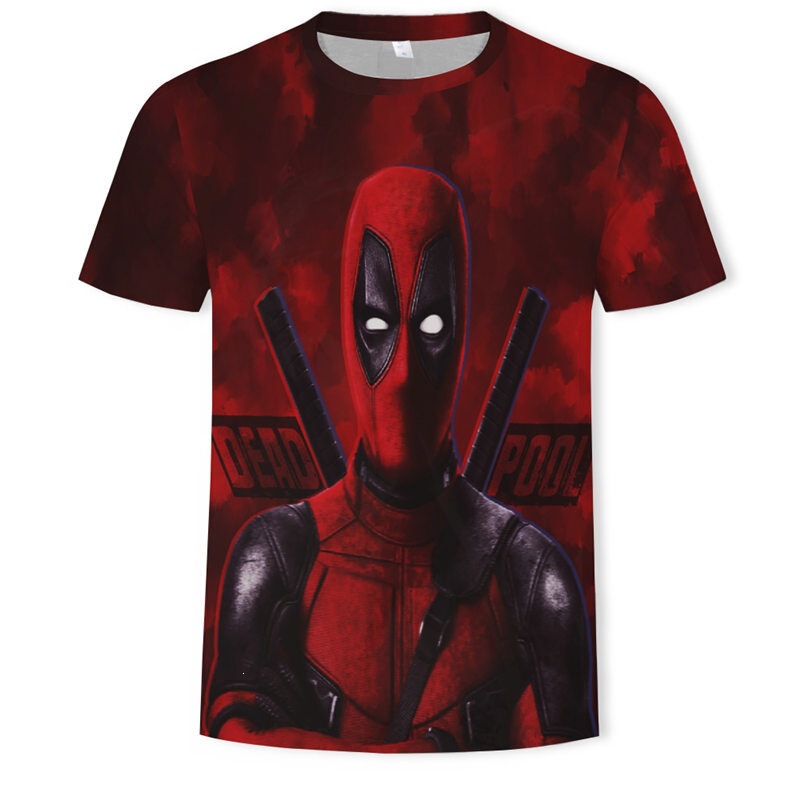 Deadpool Wade Winston Wilson 3D Printed Short-Sleeved T-Shirt Loose Clothing Aliexpress Cross-Border