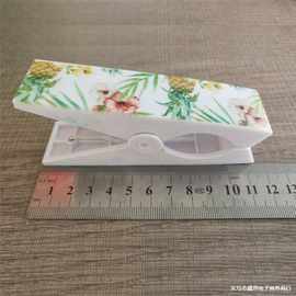 塑料沙滩大号平夹子衣服夹创意印花强力被子固定夹防风夹大号收纳