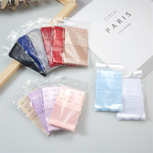 (Individually packaged) Elastic three-row three-button stainless steel bra extension buckle bra buckle extension buckle
