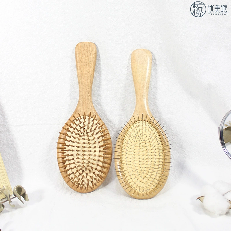 Бук воздушная подушка расческа для ухода за волосами Массажная расческа деревянная доска расческа дугообразная расческа для массажа скальпа спотовая фабрика
