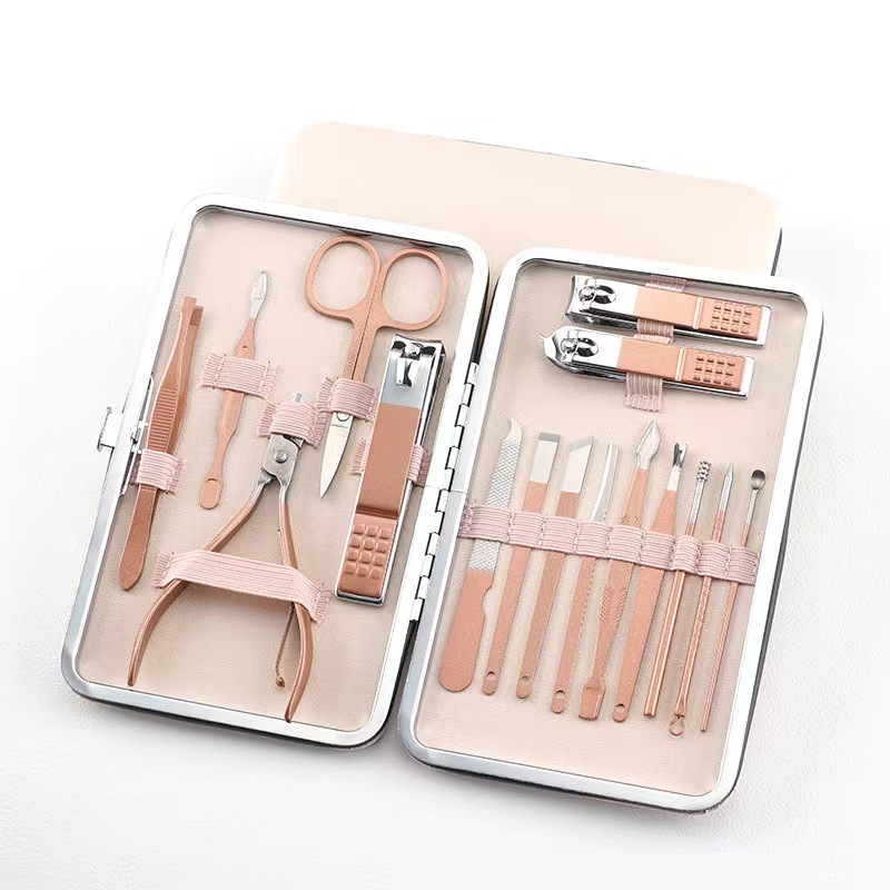 Factory spot stainless steel rose frame bag nail clippers nail clippers nail art manicure beauty tools nail clippers set