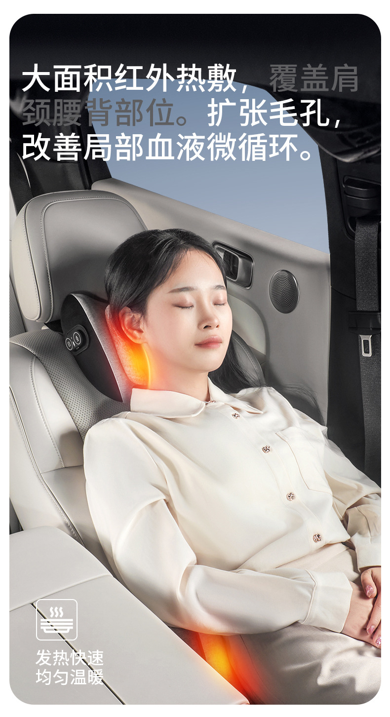 Double-Layer Waist Support Seat Back Cushion Lumbar Support Massage Lumbar Cushion Memory Foam Sedentary Artifact Car Cushion Heated Lumbar Support
