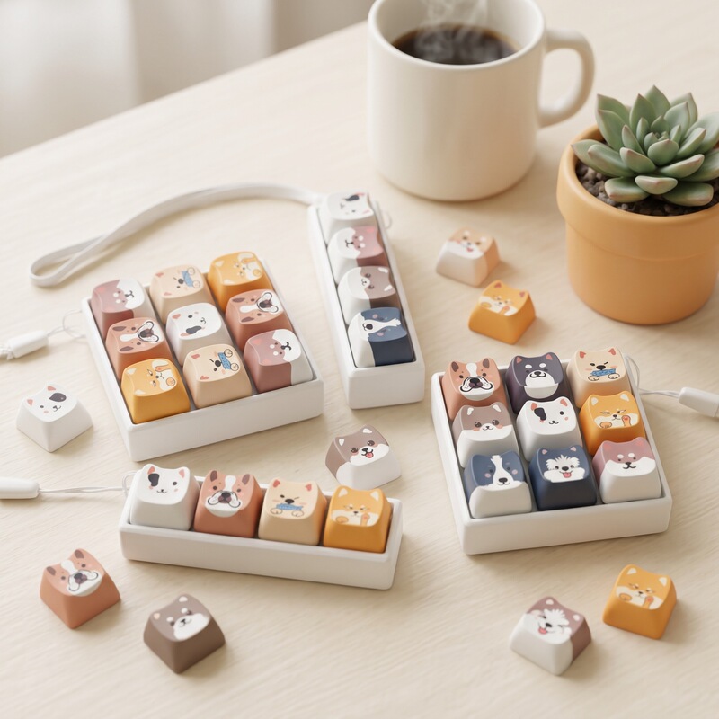 Shiba Inu Cute Puppy Sublimation Keycap 3D Printed Base Stress-Relief Key Small Mechanical Keyboard Detachable Keycap Shiba Inu Cute Puppy Sublimation Keycap 3D Printed Base Stress-Relief Key Small Mechanical Keyboard Detachable Keycap