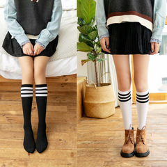 JK Girls Stockings Three Stripes Striped Stockings Lolita Style Knee Socks JK Girls Cos Stockings