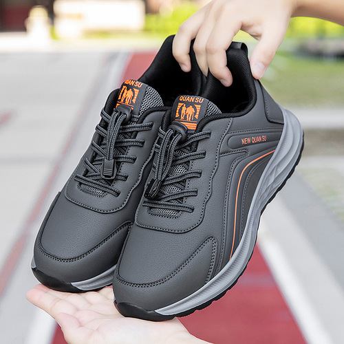 Cross-border elderly shoes for women in autumn and winter non-slip grandma and mother middle-aged and elderly comfortable sports walking soft-soled dad shoes leather surface