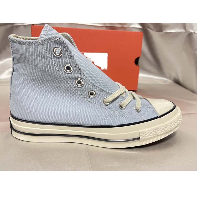 2026 New Model 1970S Cream Yellow and Blue High-Top Couple Style Men's and Women's Canvas Shoes Sneakers
