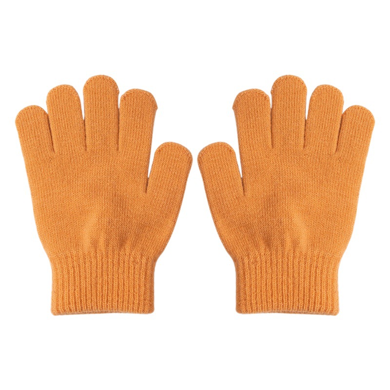 Boys Kindergarten Baby Gloves Autumn and Winter Children Boys Full Finger Warm Girls Cute Five Finger Gloves Wholesale