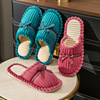 Demi-season non-slip keep warm slippers for beloved suitable for men and women indoor, with embroidery, soft sole, wholesale