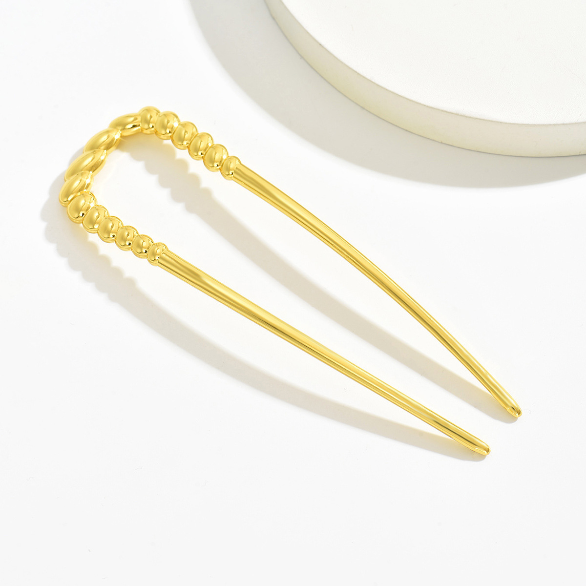 Europeos y estadounidenses simples cabello de disco U-pin de cabello dobles pinzas torcidas antiguo toque de cabeza de pelo de pelo lateral de cabeza de bola