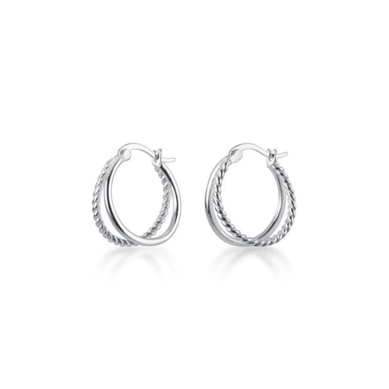 Серебряная игла, дизайнерские ретро-серьги с косичкой, образец серебро 925, для импорта