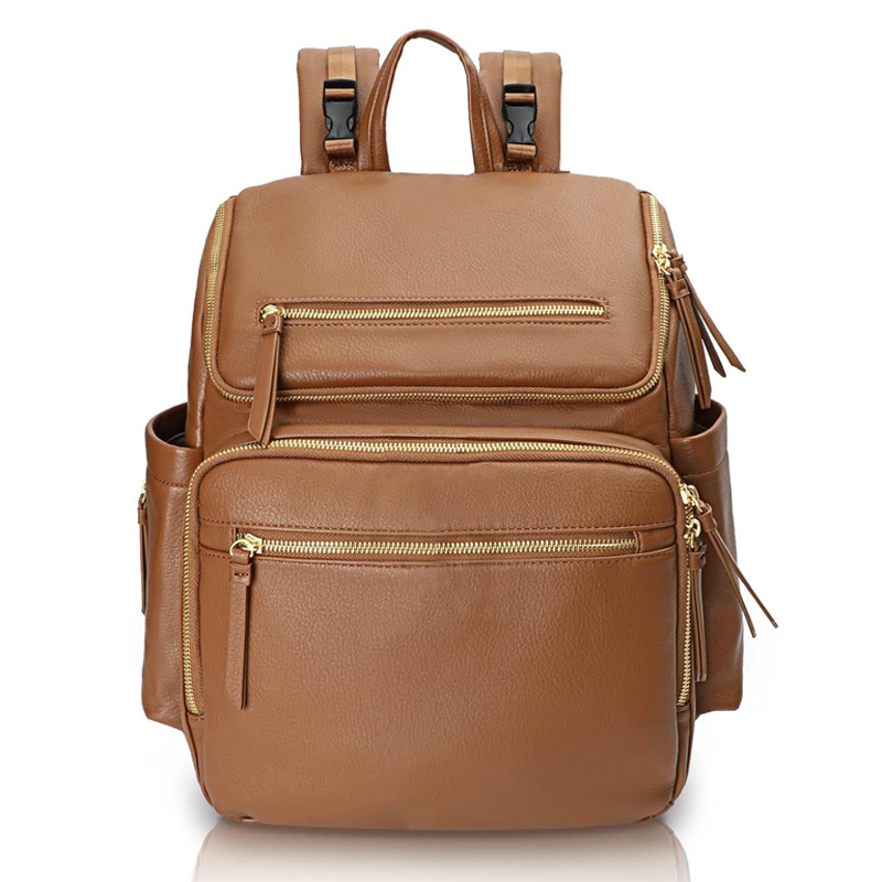 Amazon Customized Casual Large-Capacity Waterproof Fashionable Mommy Bag Maternity Baby Diaper Changing Backpack