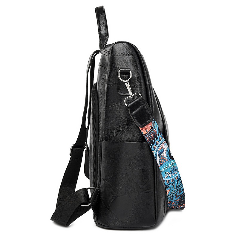 2024 nueva mochila antirrobo de cuero suave para mujer casual, mochila de hombro multifuncional de color sólido simple para exteriores, mochila escolar