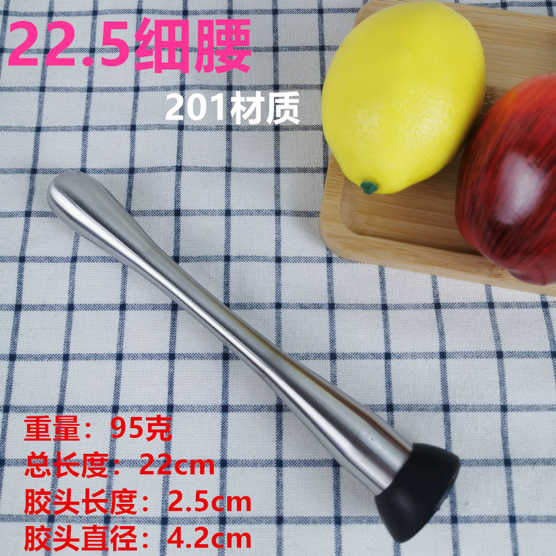 Trituradora de hielo de acero inoxidable palo de hielo batiendo a mano limón té herramienta trituradora de hielo jugo bar coctelera 304