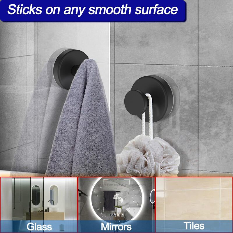 Removable Shower Wall-Mounted Suction Cup Hook for Towel Storage, Bathroom Window Glass Door Hook for Bathrobe and Wreath Removable Shower Wall-Mounted Suction Cup Hook for Towel Storage, Bathroom Window Glass Door Hook for Bathrobe and Wreath