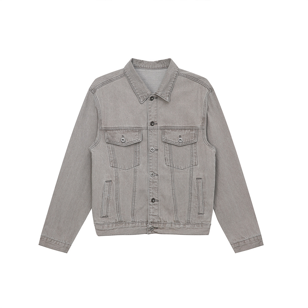 MTLCLOTHES Hombres| 2024 primavera nuevos productos Meichao moda artesanía básica gris claro conjunto de vaqueros