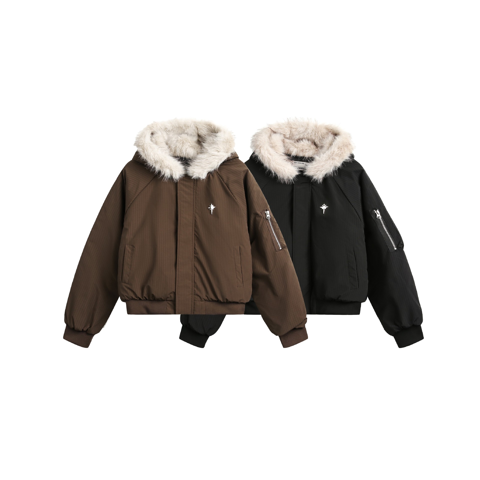 Men's Clothing Winter New Product Real Shot High Quality Fur Collar Short Style Hooded Cotton Jacket_voghion.com