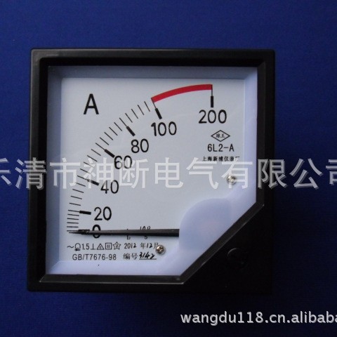 【定-制】6L2-100/5带过载量程200A针指式电流表